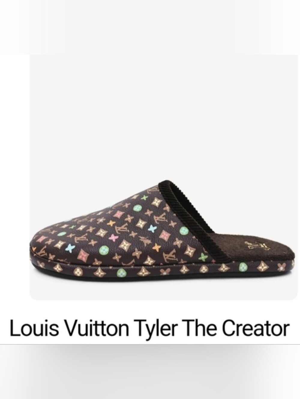 Louis Vuitton Brown Multicolor Monogram Slip-On Slipper